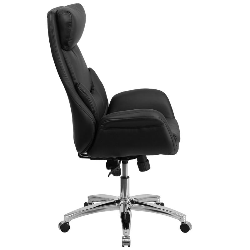 Flash Furniture High Back Black Leather Executive Swivel Office Chair With Lumbar Pillow