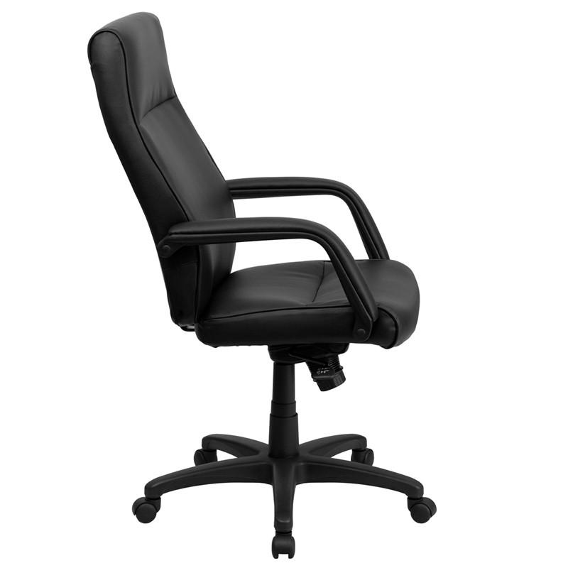 Flash Furniture High Back Black Leather Executive Swivel Office Chair With Memory Foam Padding