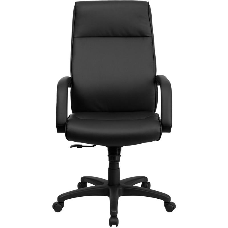 Flash Furniture High Back Black Leather Executive Swivel Office Chair With Memory Foam Padding