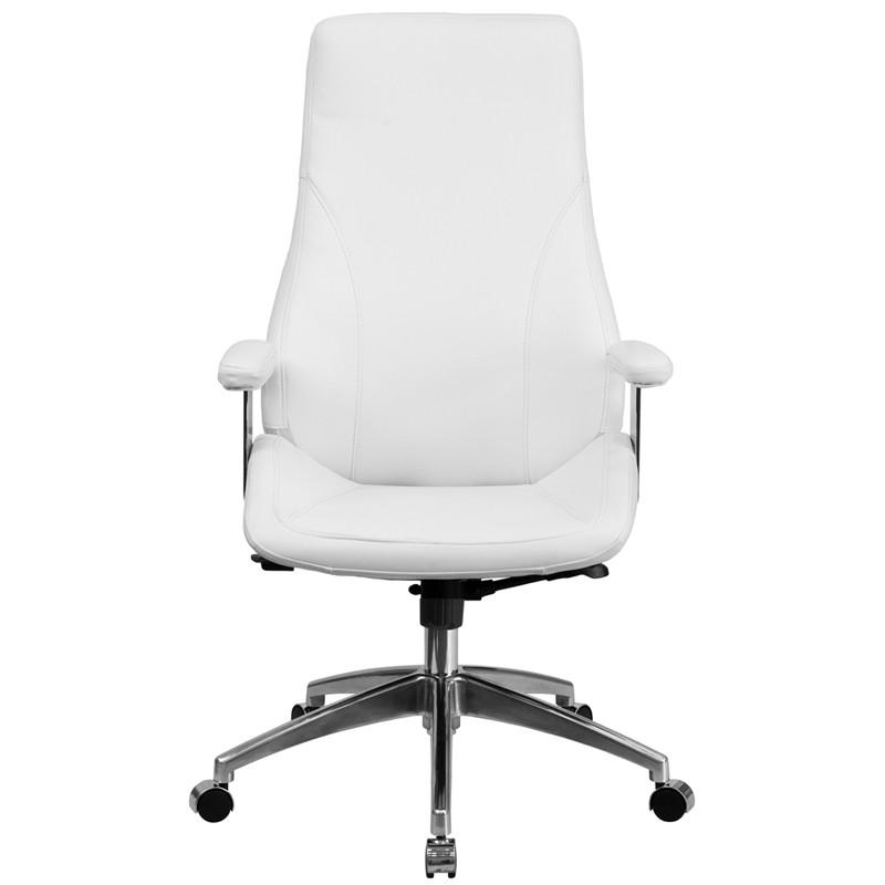 Flash Furniture High Back White Leather Executive Swivel Office Chair