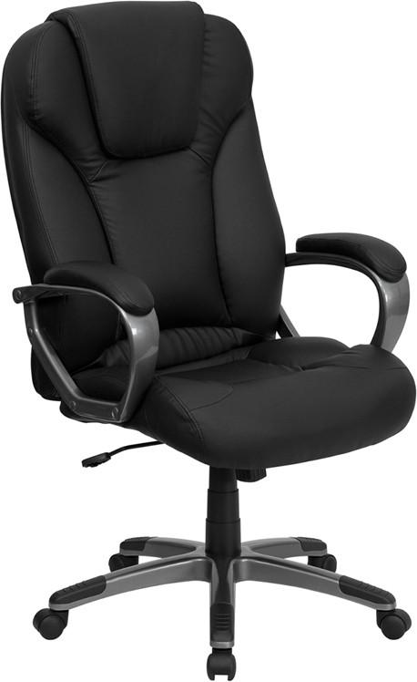 Flash Furniture High Back Black Leather Executive Swivel Office Chair