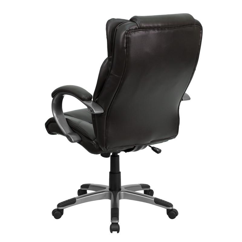 Flash Furniture High Back Espresso Brown Leather Executive Swivel Office Chair