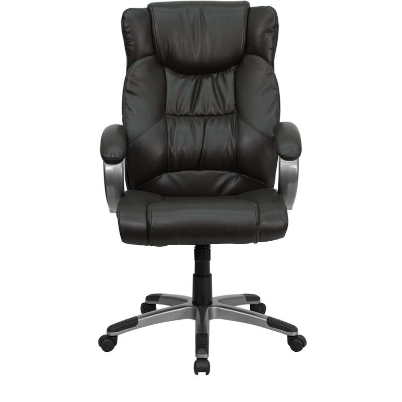 Flash Furniture High Back Espresso Brown Leather Executive Swivel Office Chair