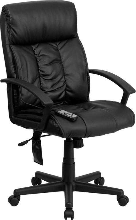 Flash Furniture High Back Massaging Black Leather Executive Swivel Office Chair