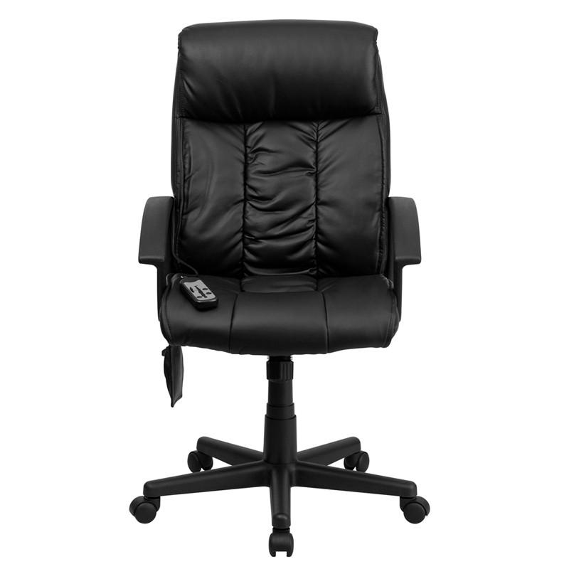 Flash Furniture High Back Massaging Black Leather Executive Swivel Office Chair