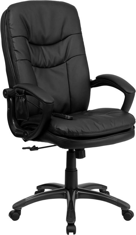 Flash Furniture High Back Massaging Black Leather Executive Swivel Office Chair