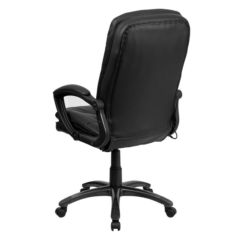 Flash Furniture High Back Massaging Black Leather Executive Swivel Office Chair