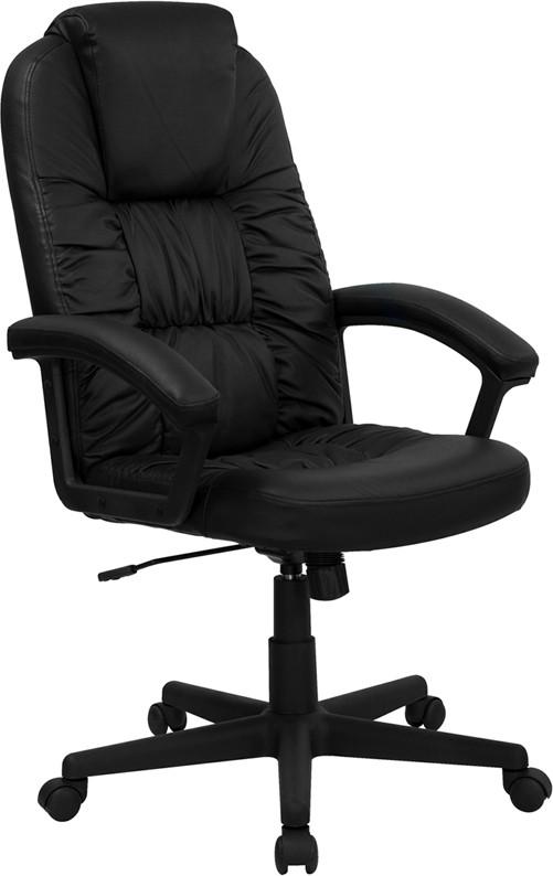 Flash Furniture High Back Black Leather Executive Swivel Office Chair