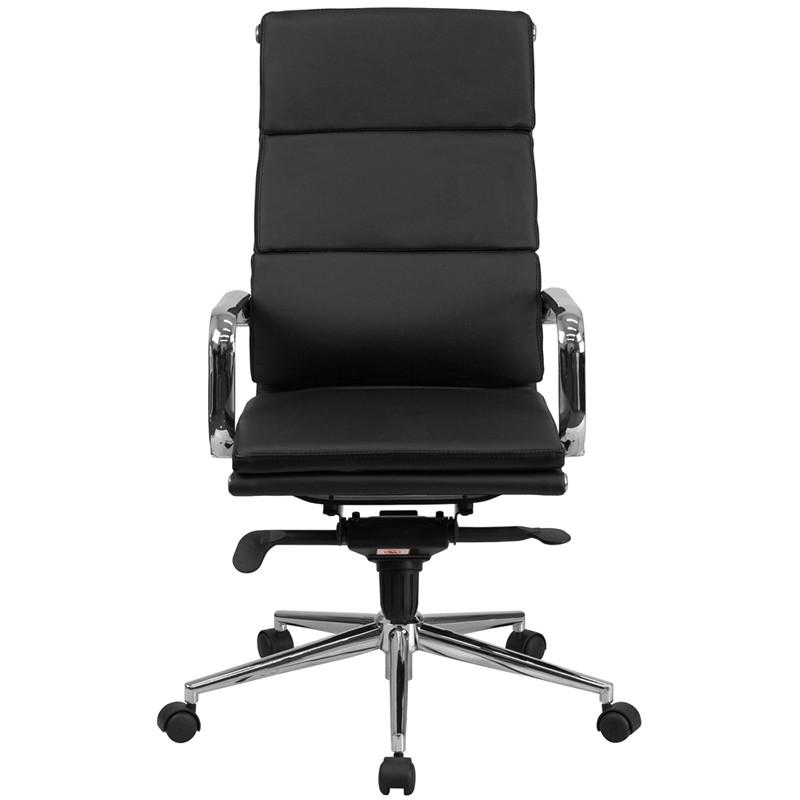 Flash Furniture High Back Black Leather Executive Swivel Office Chair With Synchro-Tilt Mechanism
