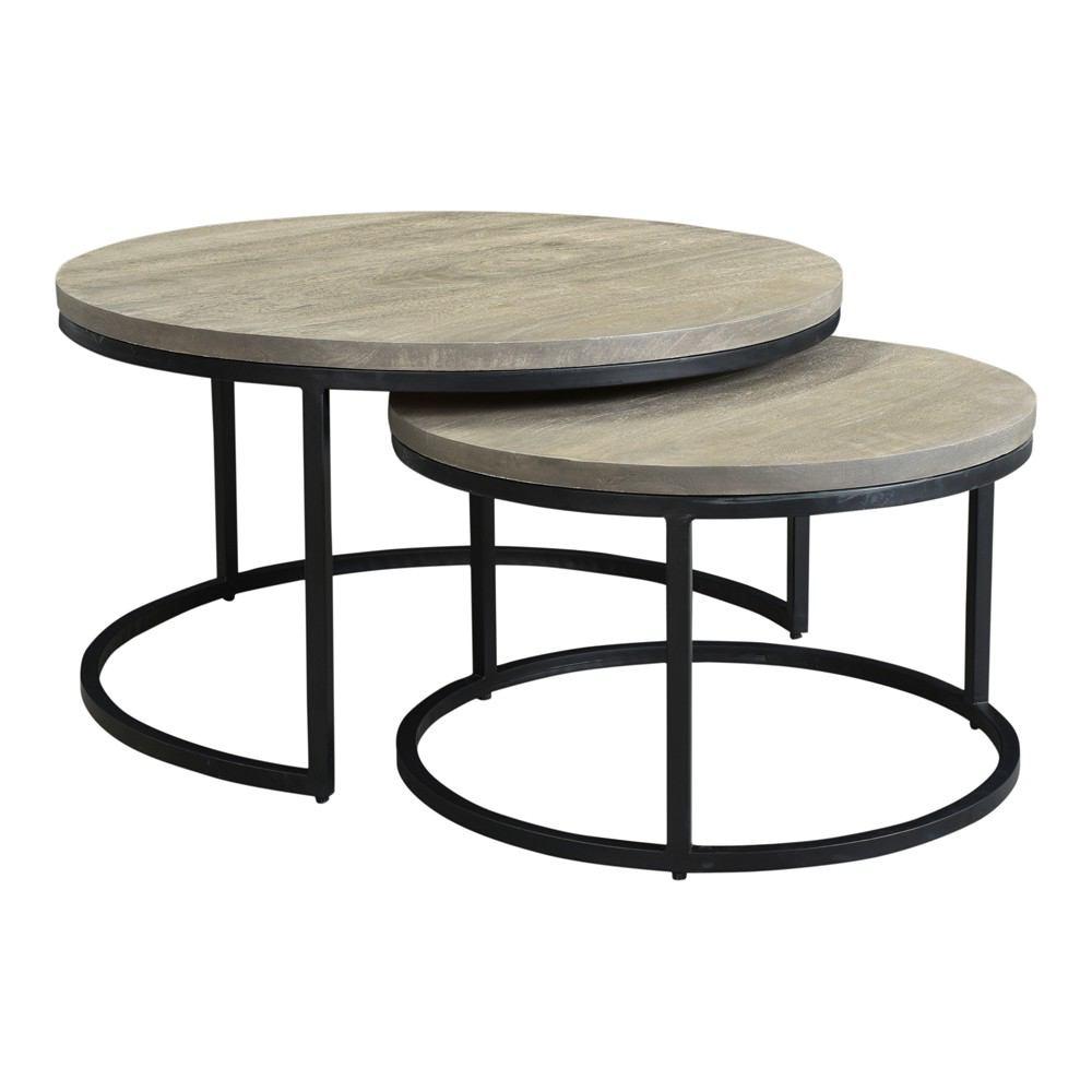 Moe's Home Collection Drey Round Nesting Coffee Tables - Set Of 2