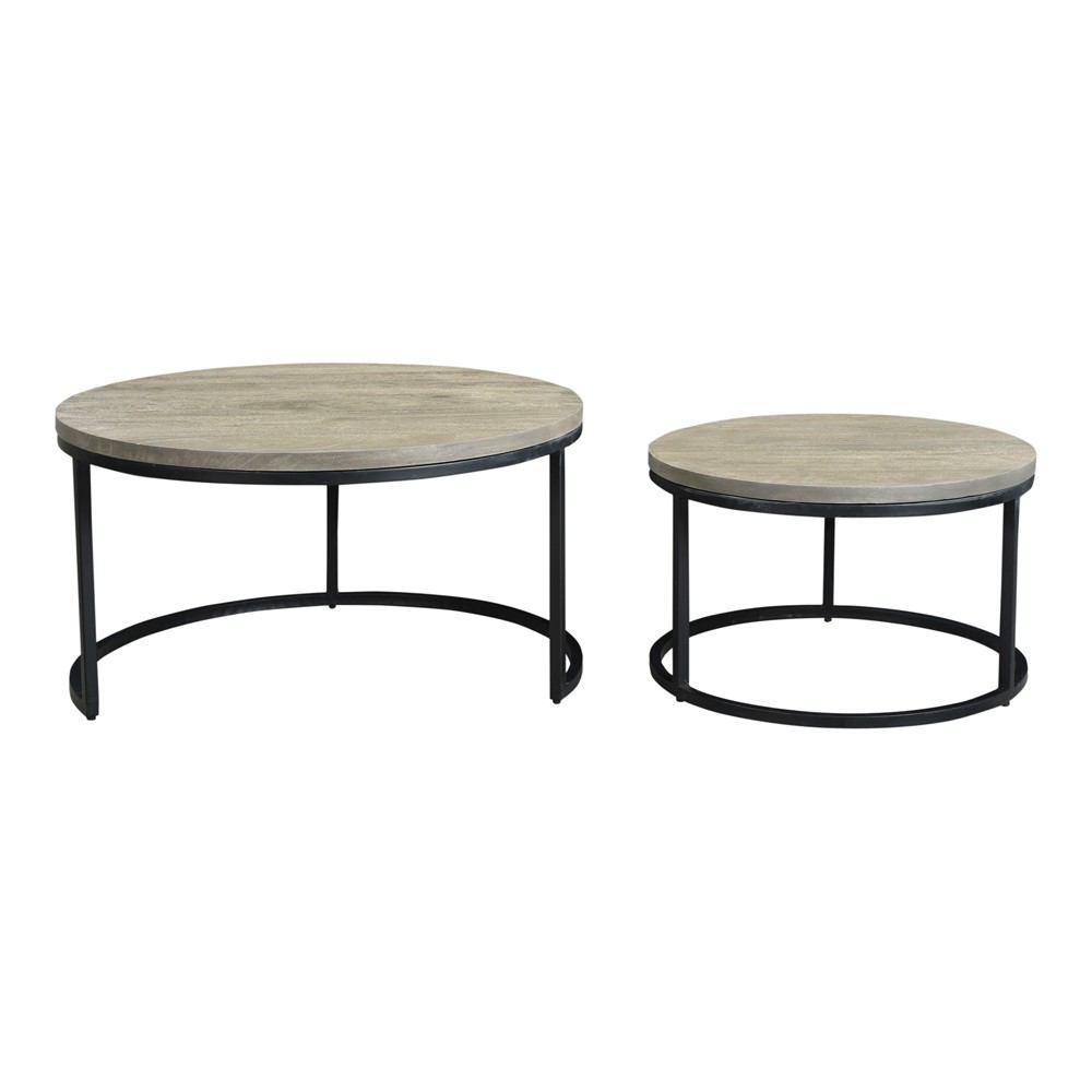 Moe's Home Collection Drey Round Nesting Coffee Tables - Set Of 2
