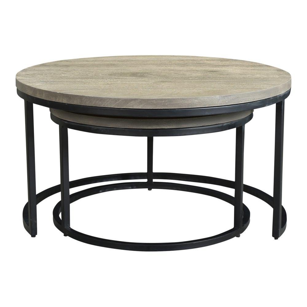 Moe's Home Collection Drey Round Nesting Coffee Tables - Set Of 2