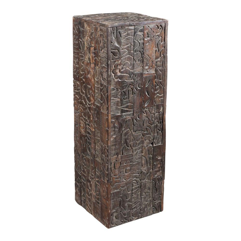 Moe's Home Collection Gerardo Carved Wood Pedestal