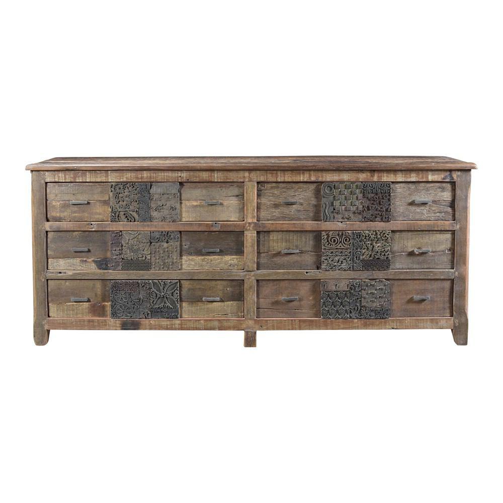 Moe's Home Collection Printer 6 Drawer Dresser