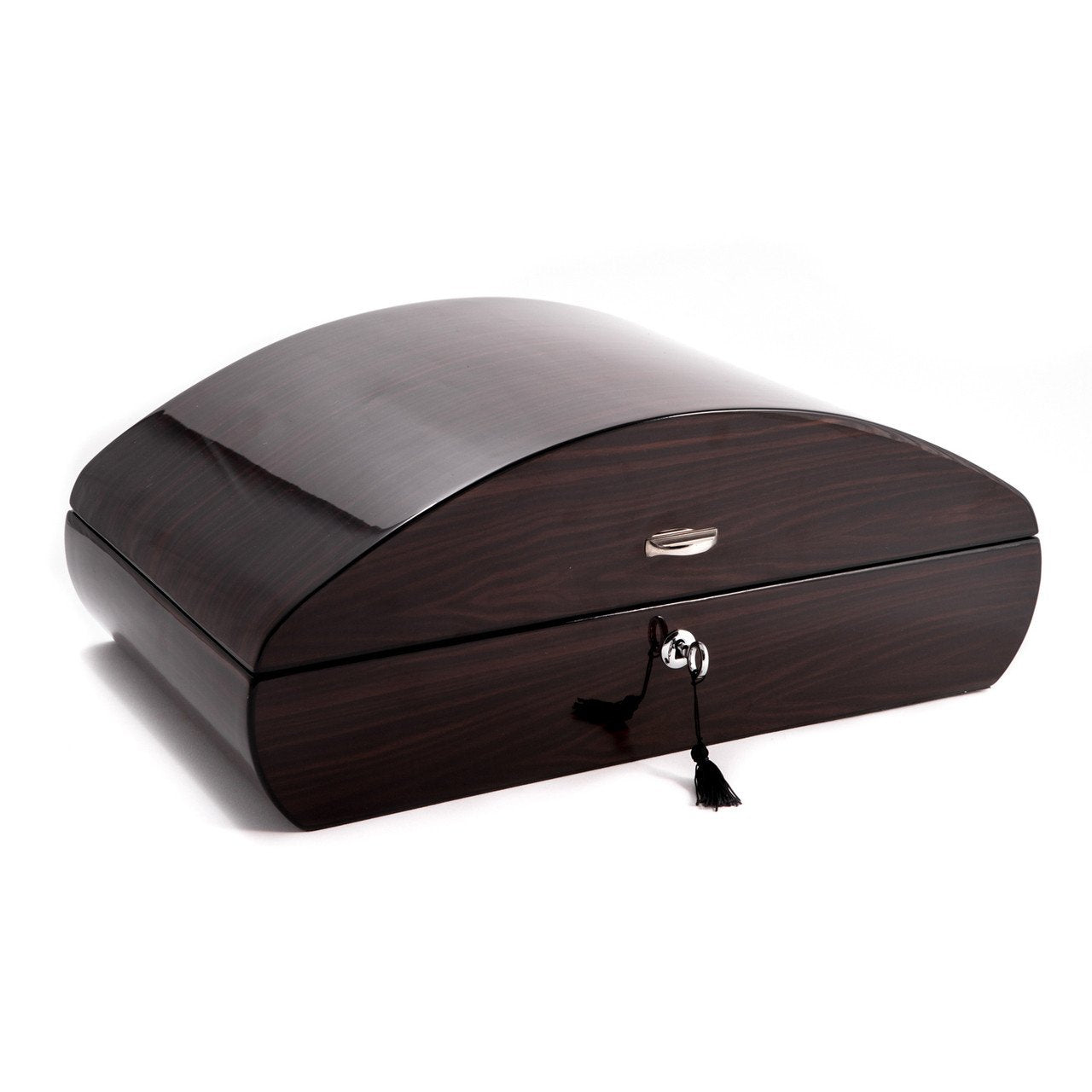 Bey-Berk Lacquered "Ebony" Wood 100 Cigar Humidor