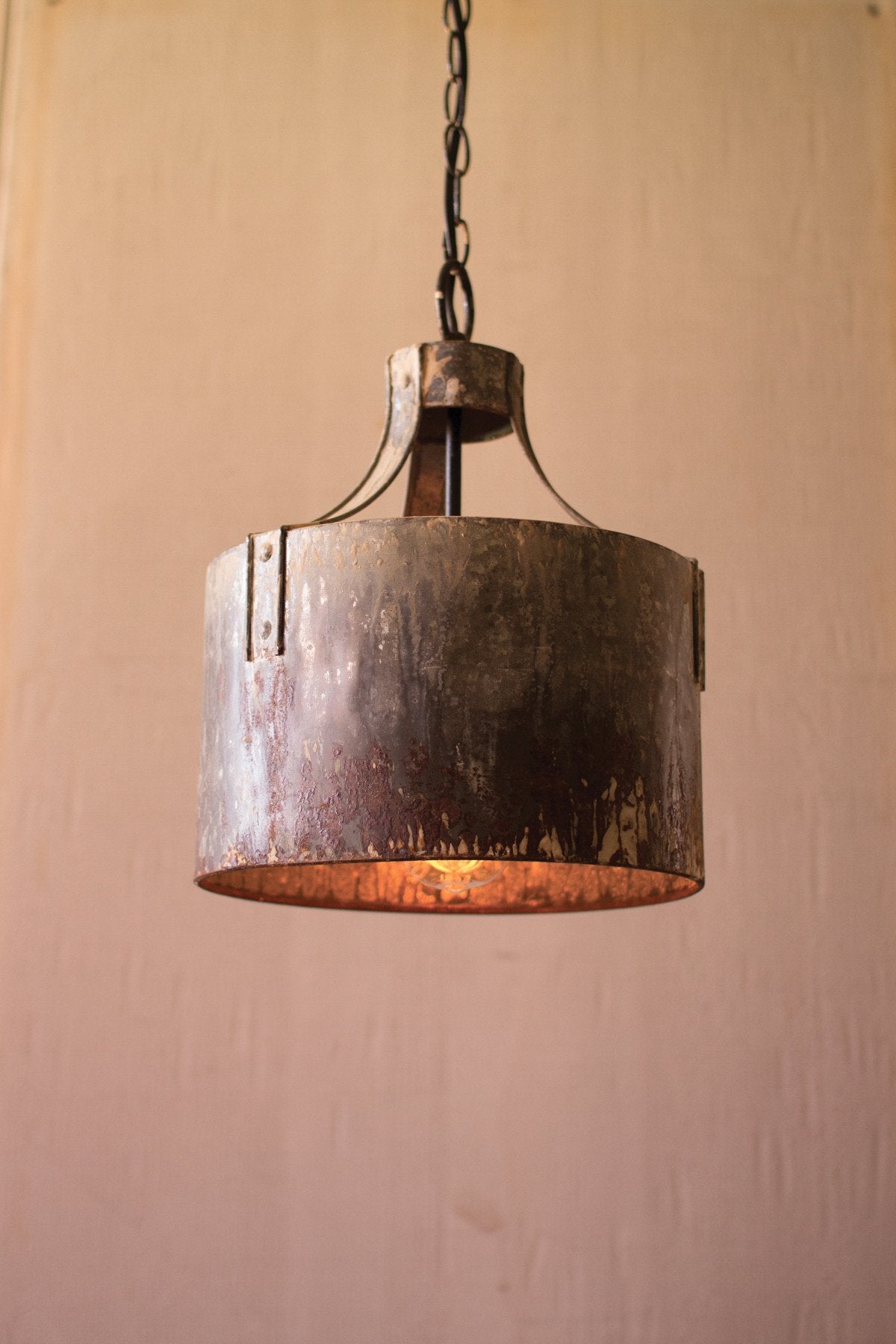 Kalalou Metal Cylinder Pendant Light