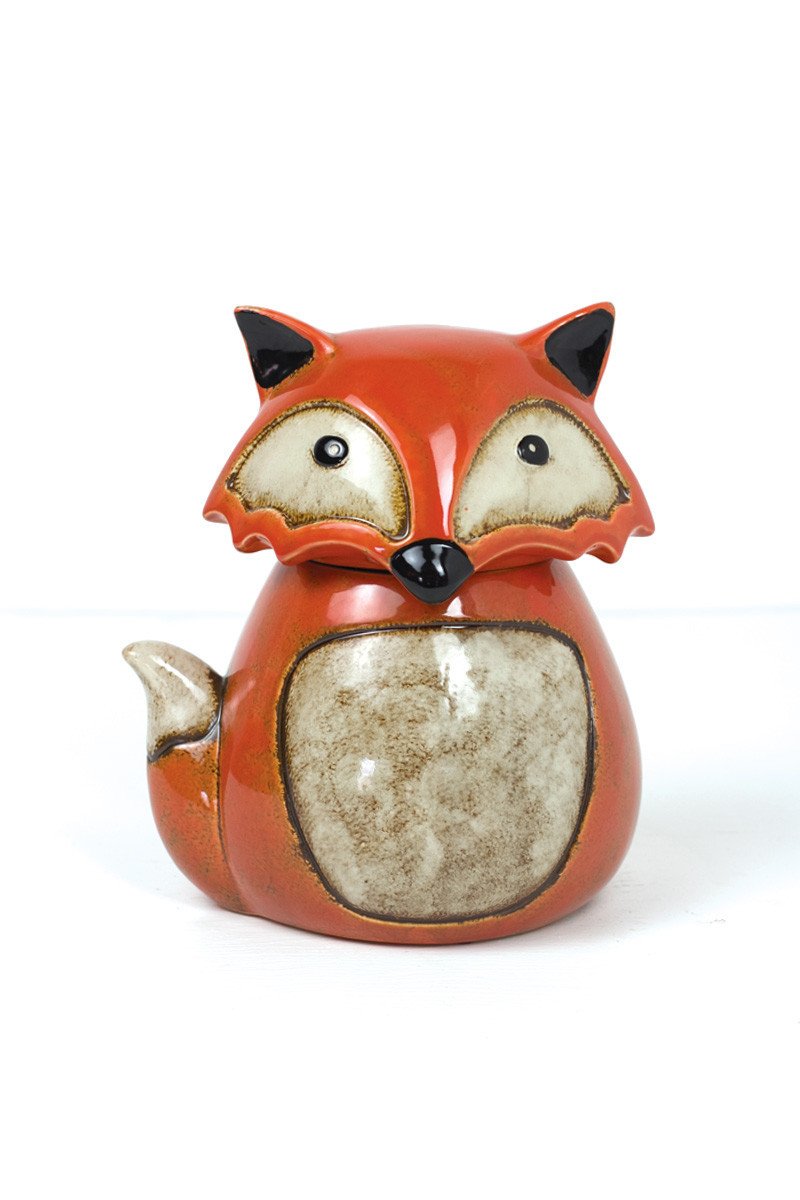 Kalalou Ceramic Fox Canister