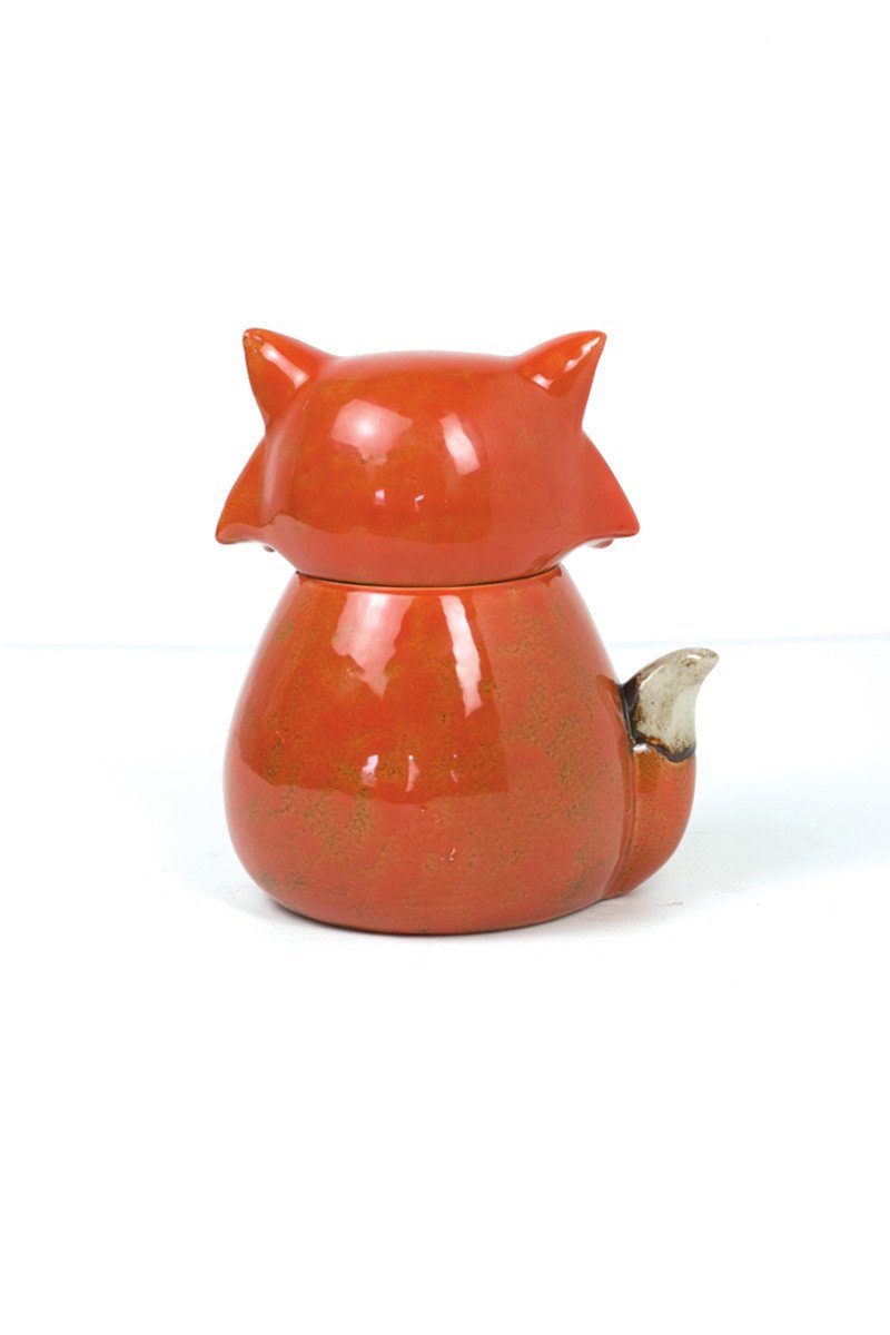 Kalalou Ceramic Fox Canister