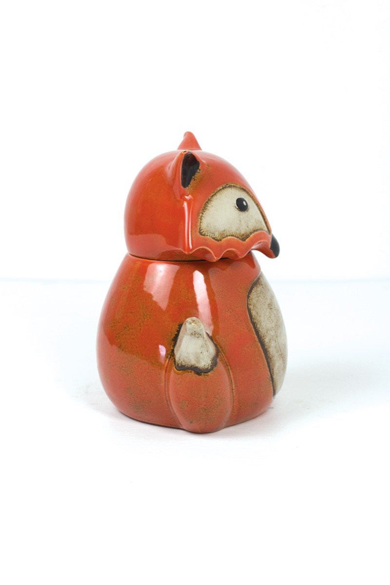 Kalalou Ceramic Fox Canister