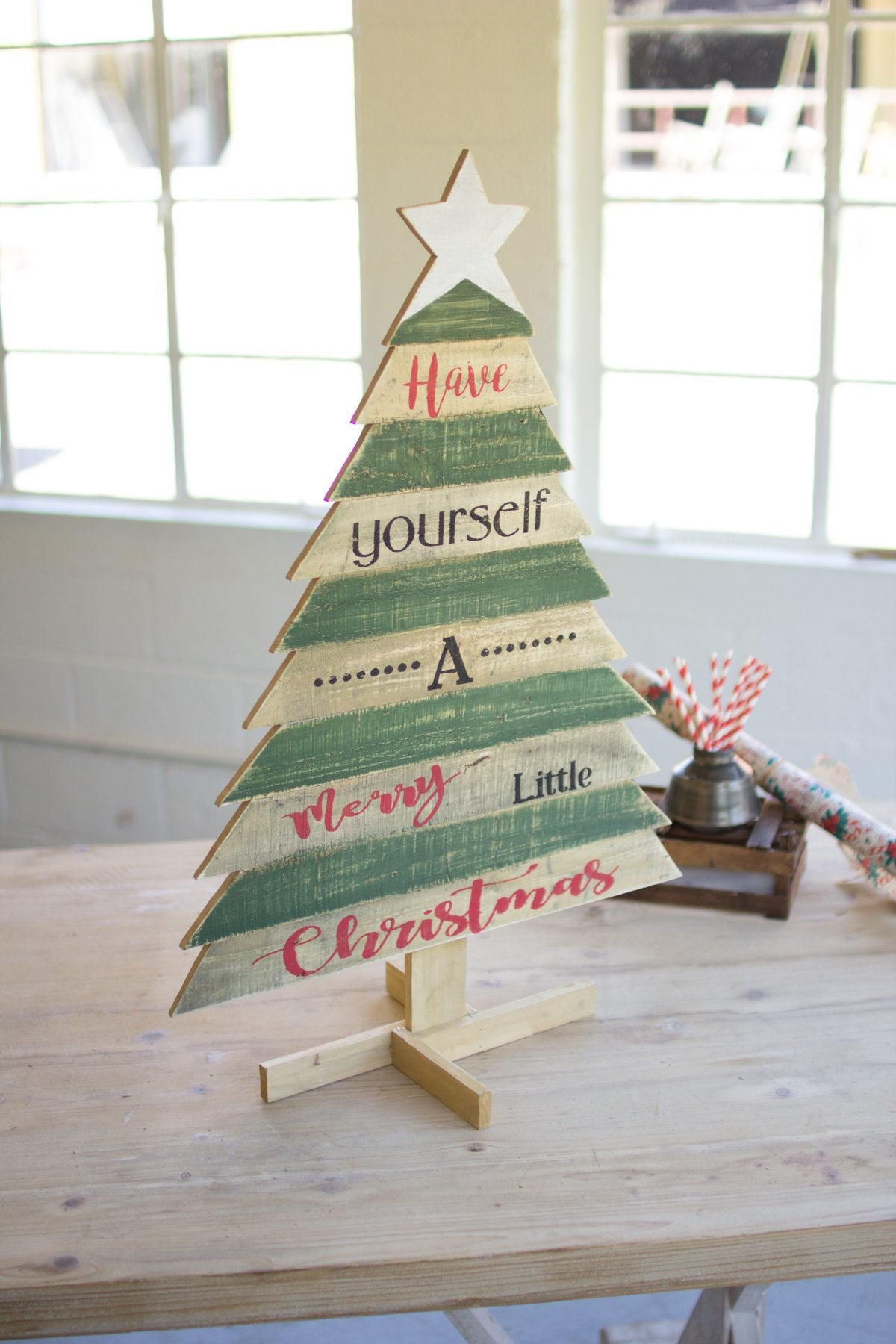 Kalalou Wooden Christmas Tree
