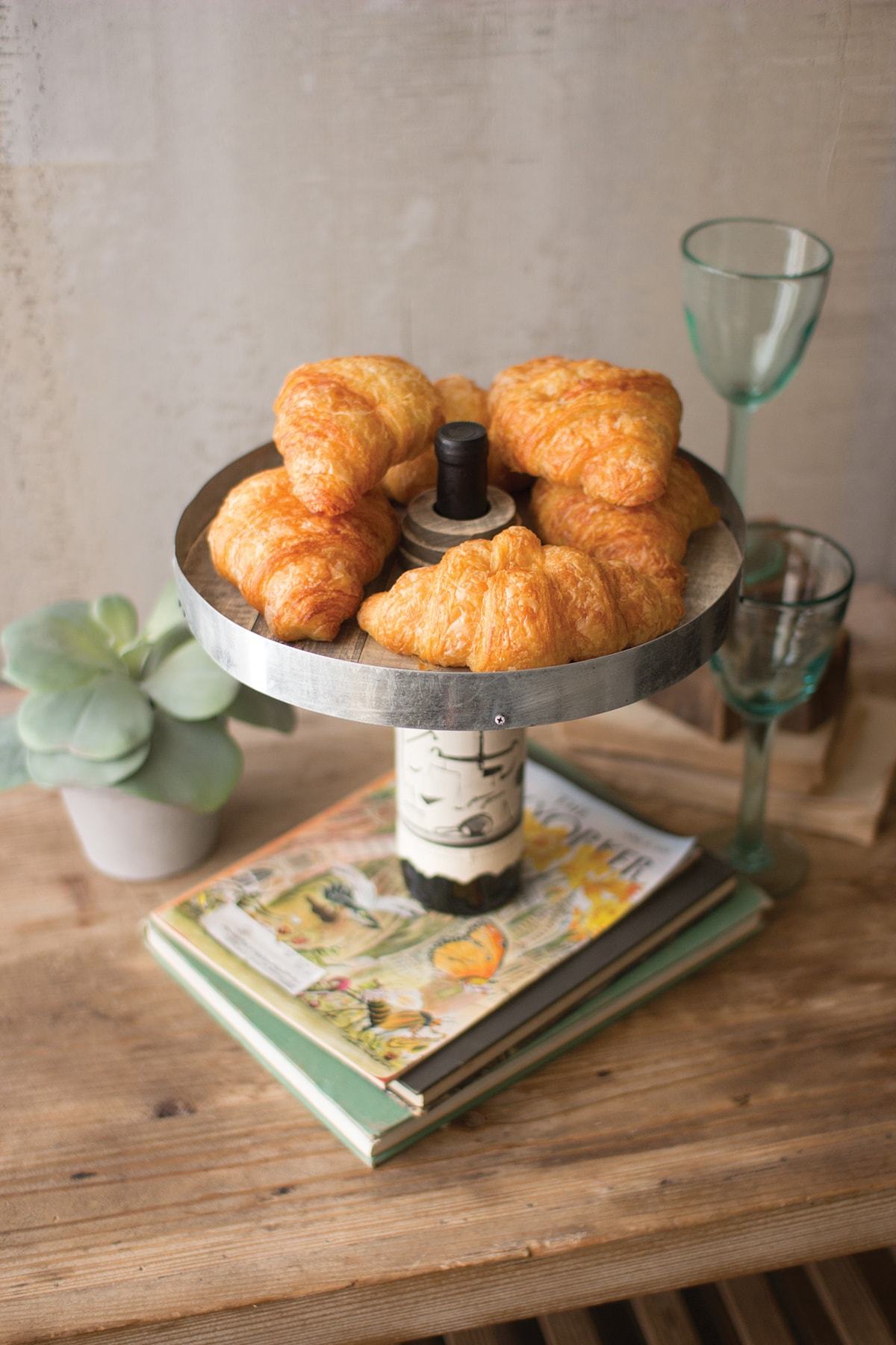 Kalalou Wooden Wine Topper - Set of 2