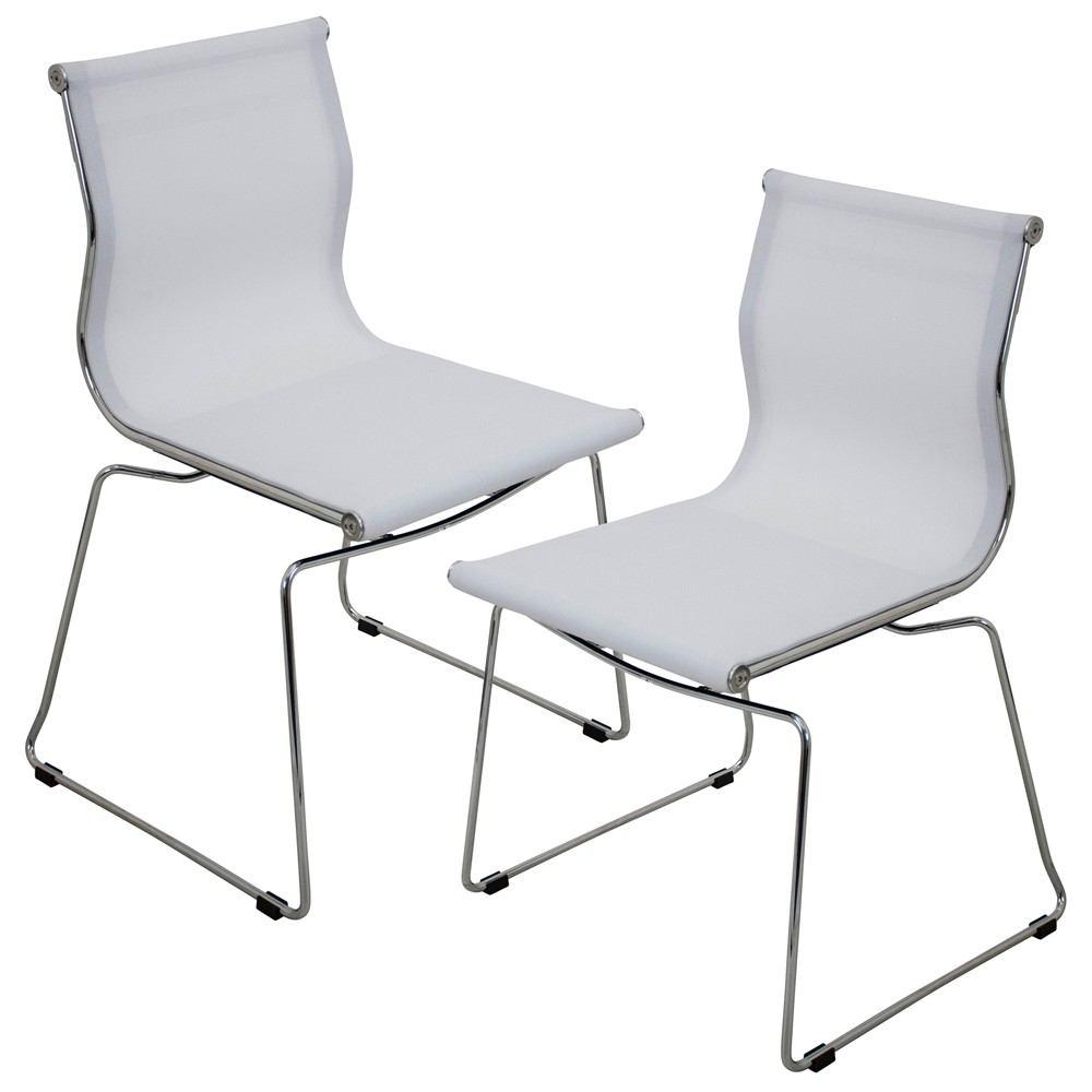 LumiSource Mirage Stackable Dining Chair Set Of 2