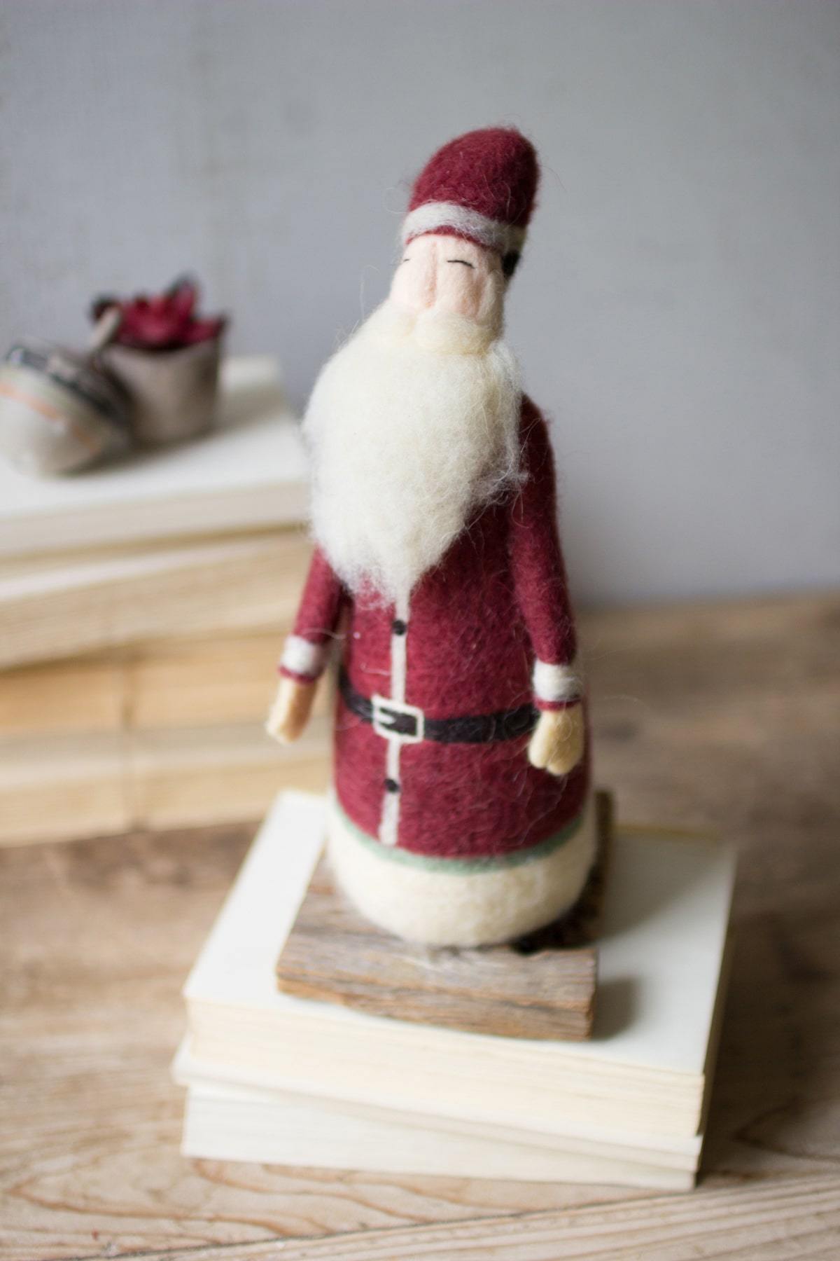 Kalalou Tall Felt Santa - Set of 2
