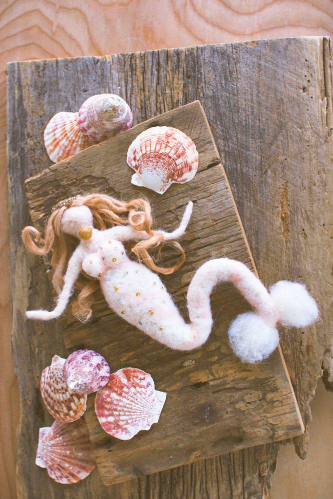 Kalalou Felt Mermaid Ornament