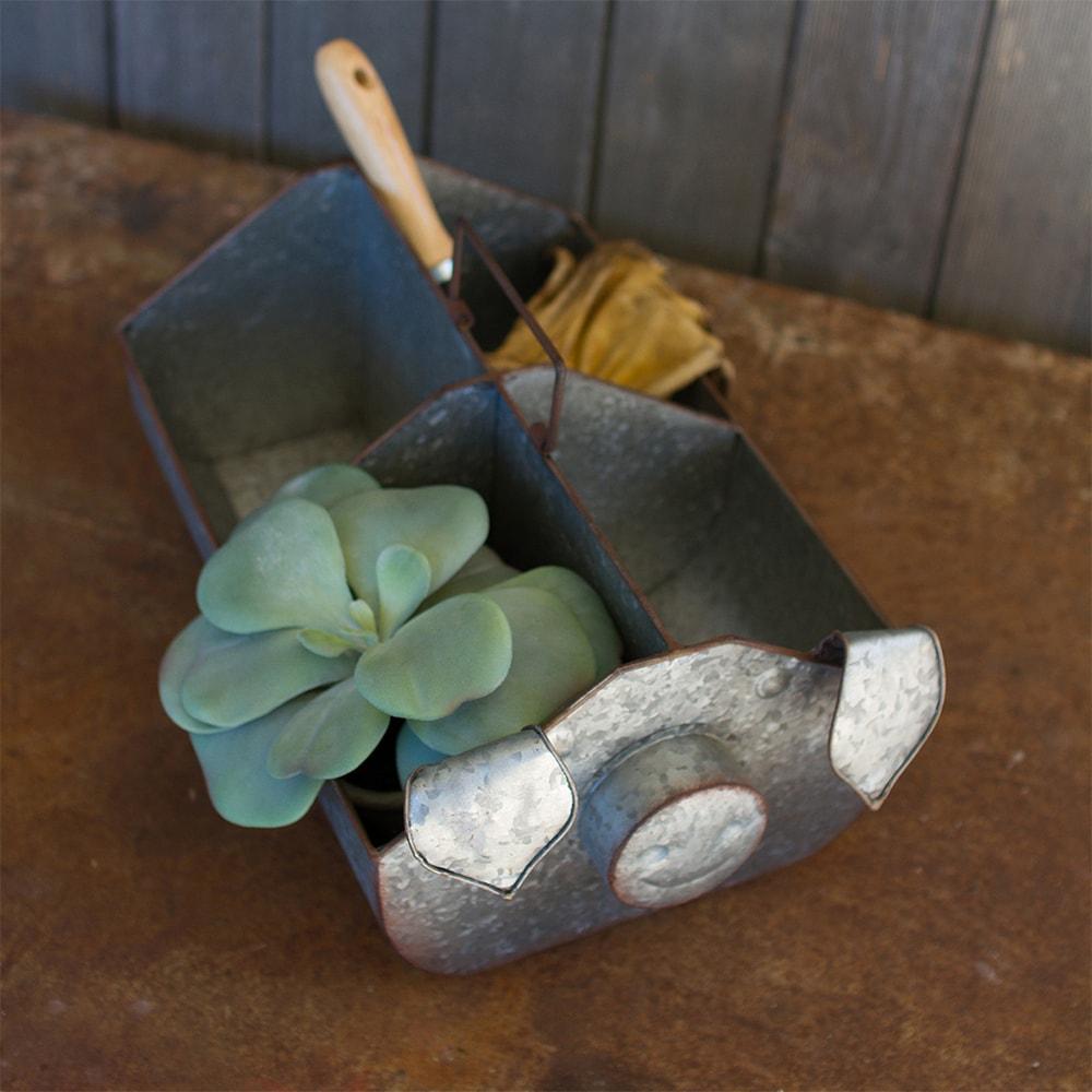 Kalalou Galvanized Pig Trug