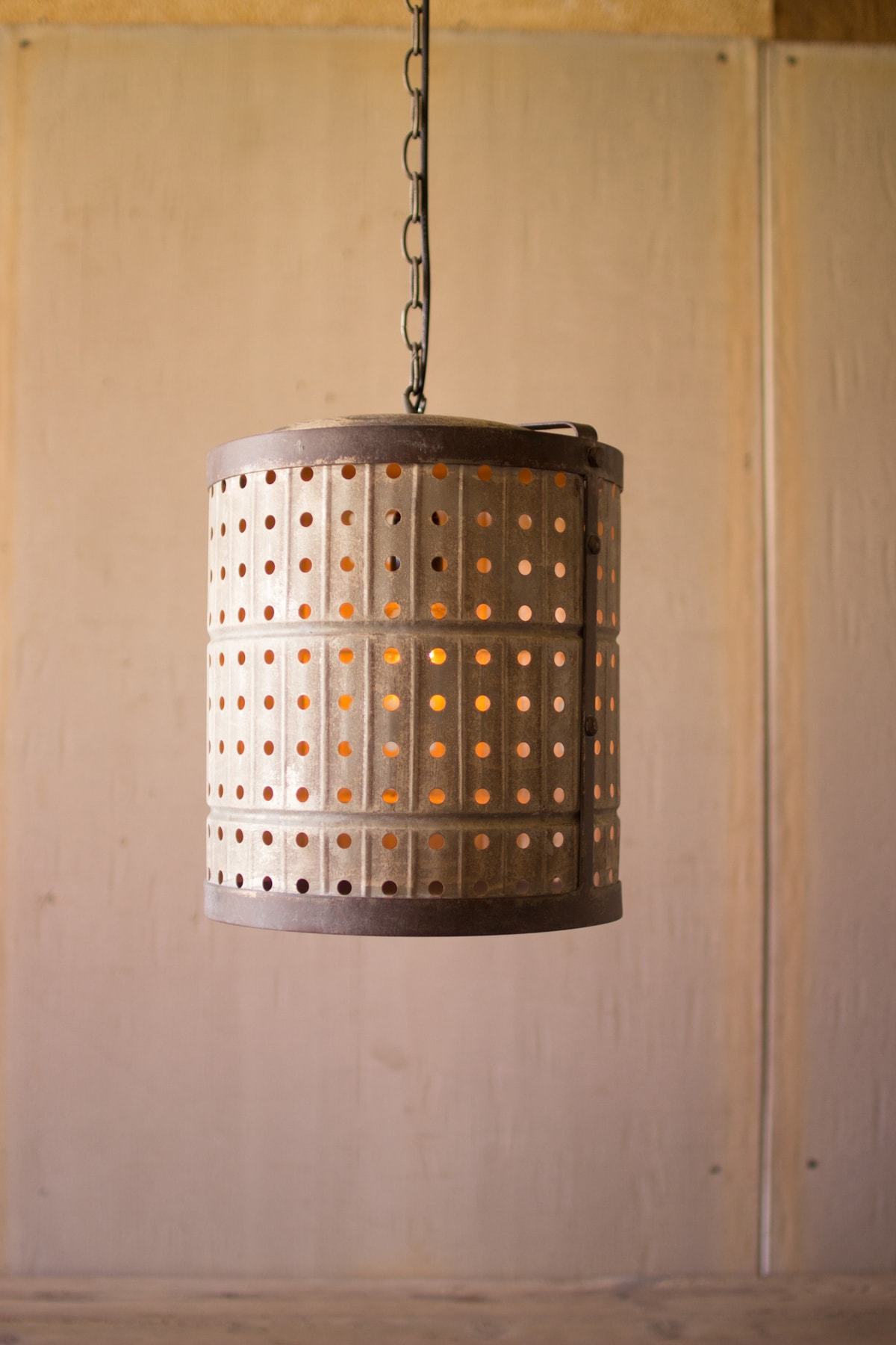 Kalalou Perforated Metal Pendant Light