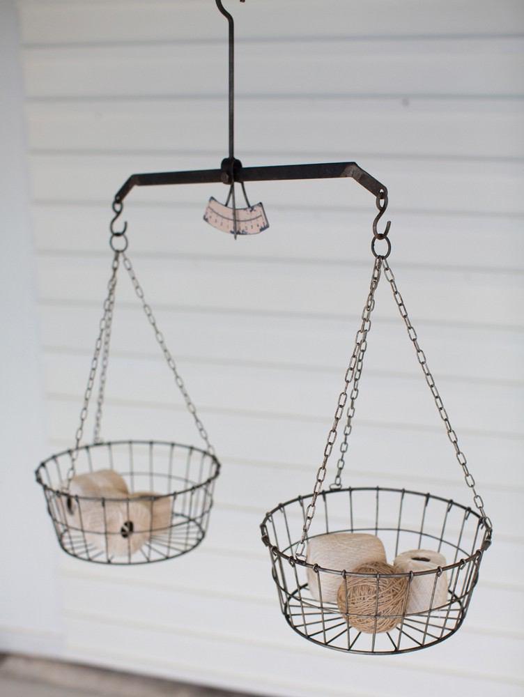 Kalalou Set Of 2 Wire Hanging Baskets