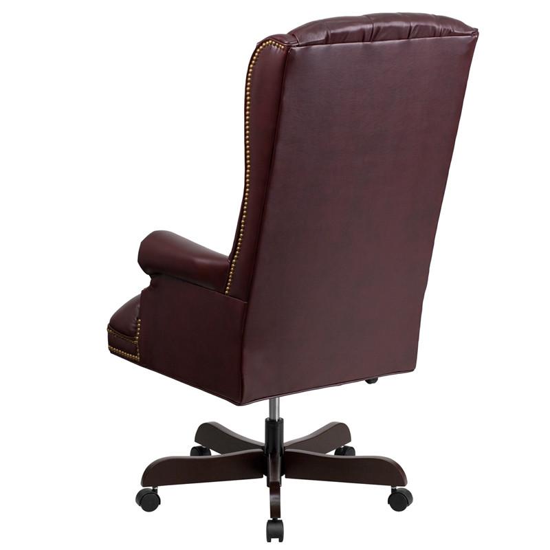 Flash Furniture High Back Traditional Tufted Burgundy Leather Executive Swivel Office Chair