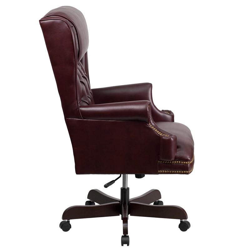 Flash Furniture High Back Traditional Tufted Burgundy Leather Executive Swivel Office Chair