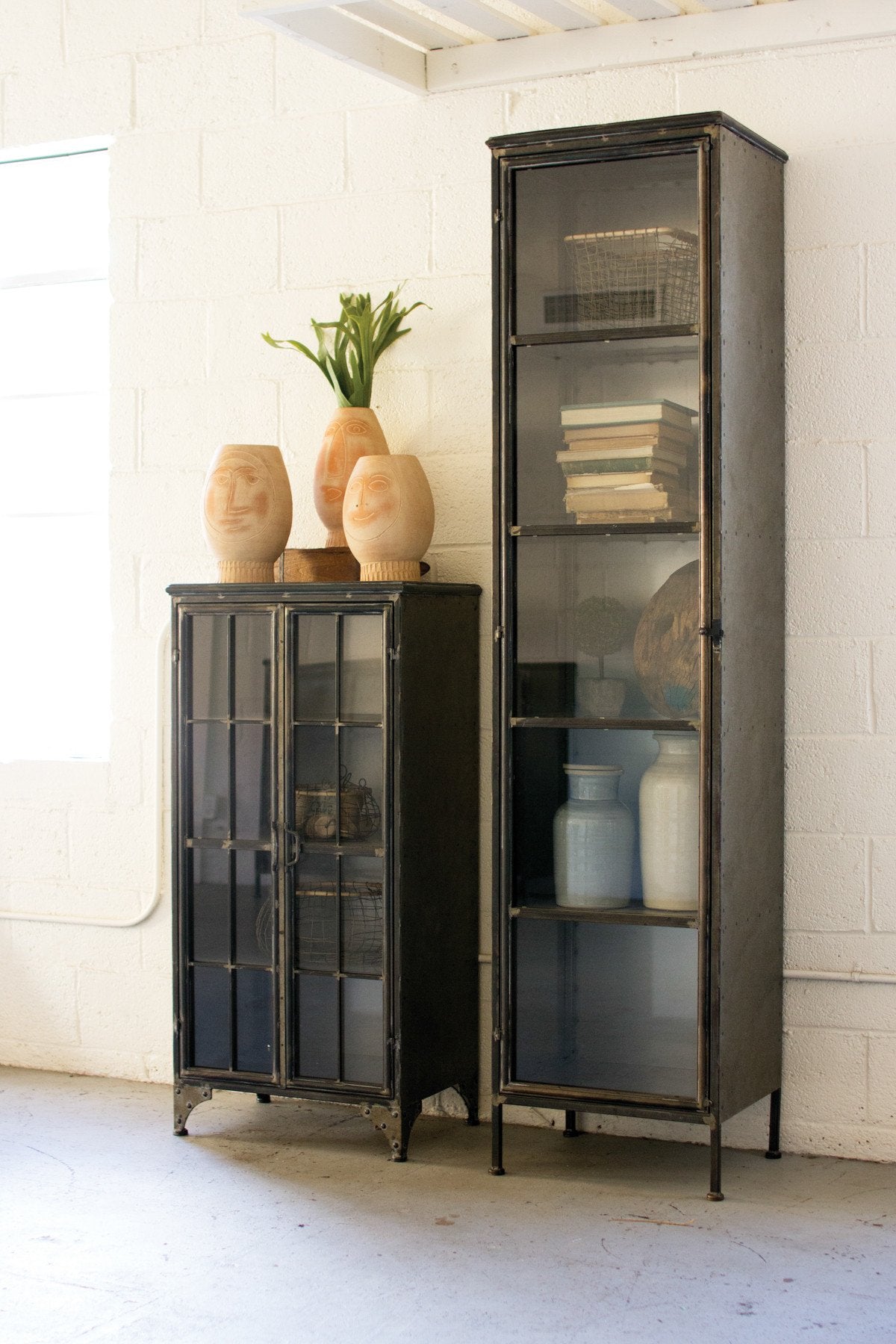 Kalalou Iron And Glass Apothecary Buffet