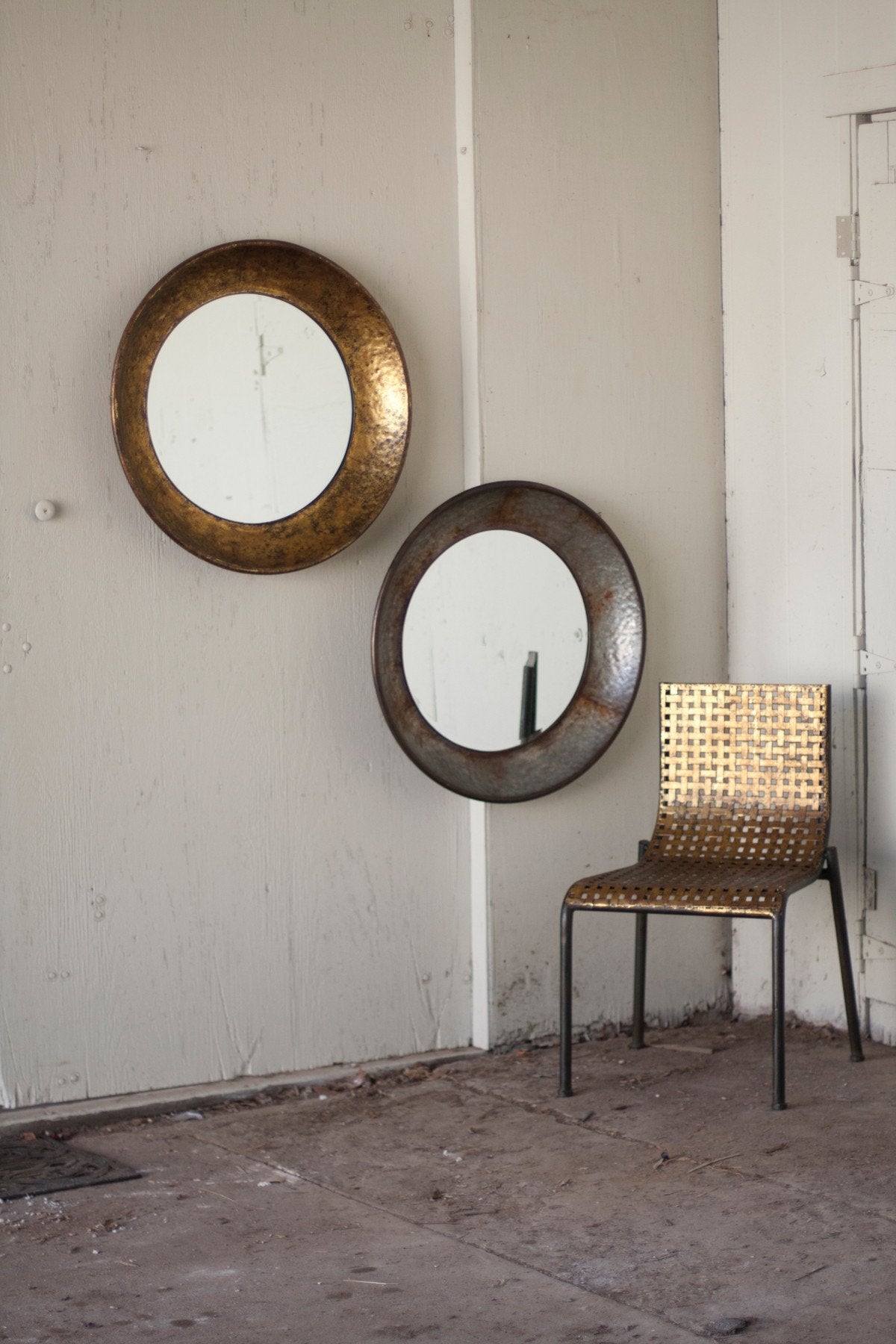 Kalalou Round Metal Mirror