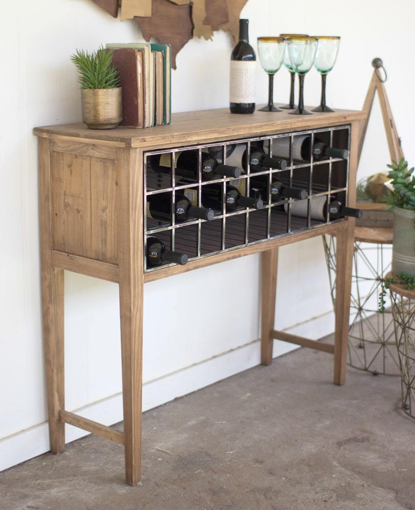 Kalalou Wine Rack Console