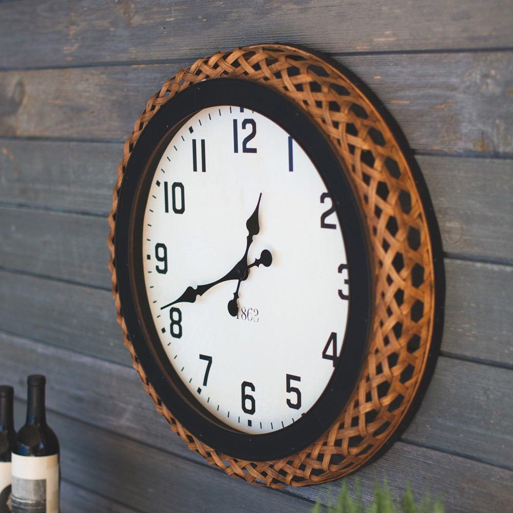 Kalalou Wall Clock With Bamboo Rim