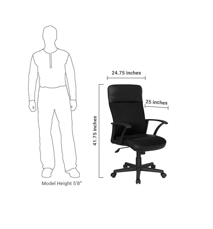 Flash Furniture High Back Black Leather And Mesh Executive Swivel Office Chair