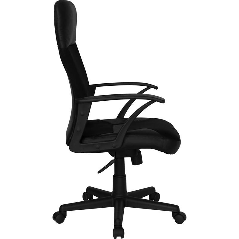 Flash Furniture High Back Black Leather And Mesh Executive Swivel Office Chair