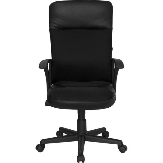 Flash Furniture High Back Black Leather And Mesh Executive Swivel Office Chair