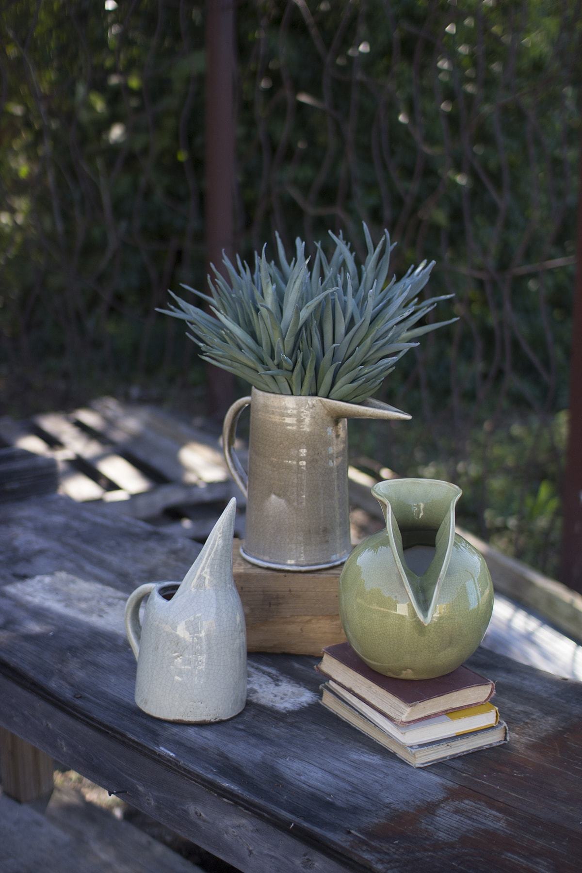 Kalalou Set Of 3 Ceramic Pelican Pitchers