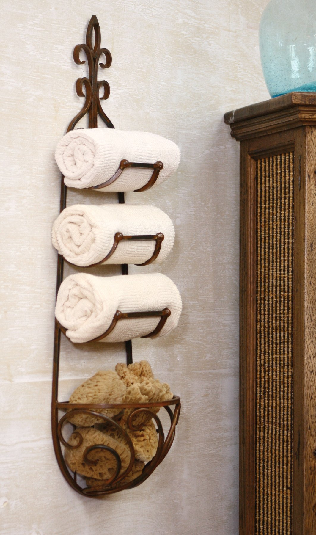 Kalalou Rustic Towel Rack With Bracket