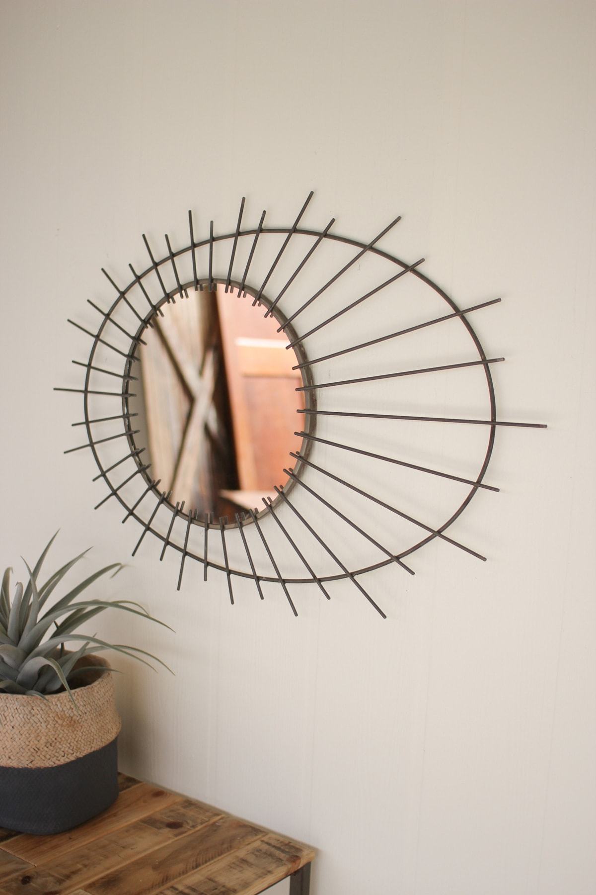 Kalalou Metal Sunburst Mirror