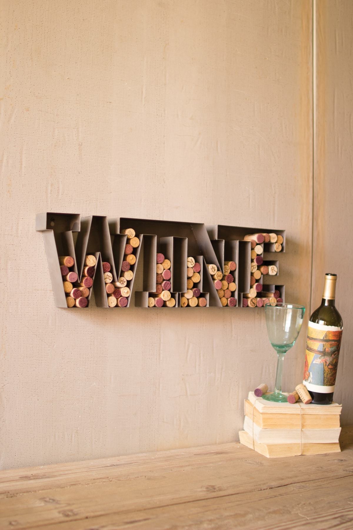 Kalalou Metal Wine Cork Holder