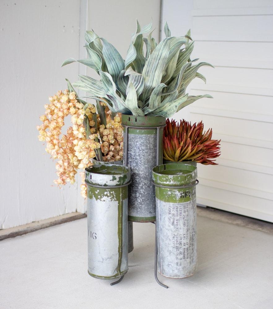 Kalalou Five Tiered Military Canister Rack