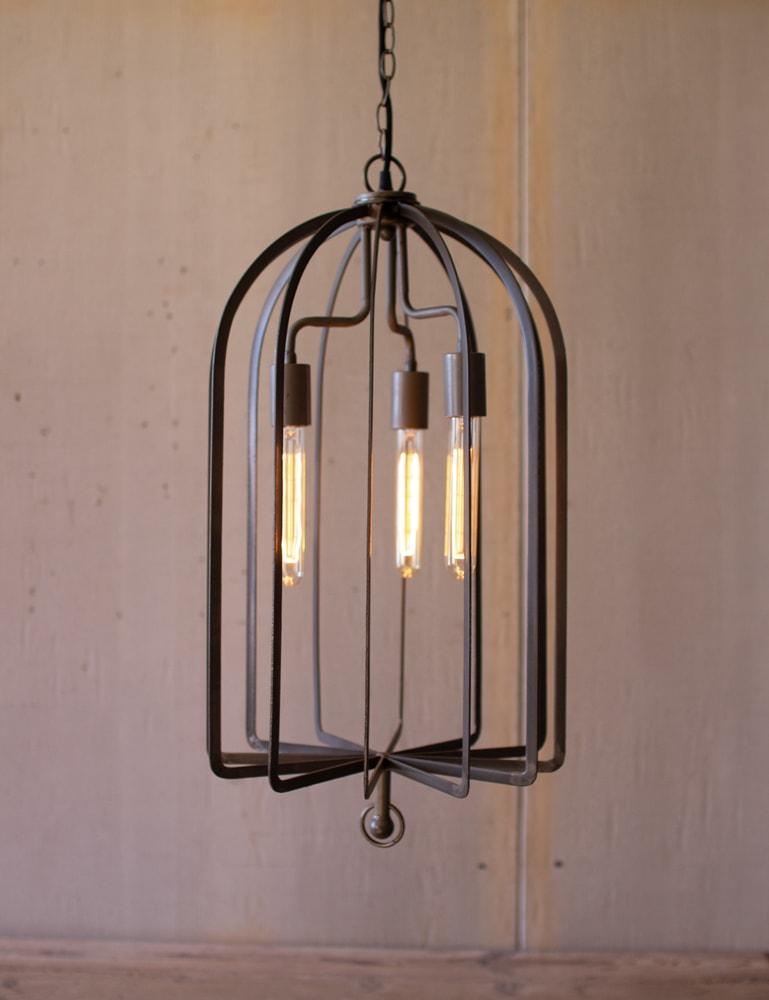 Kalalou Flat Iron Dome Pendant Light