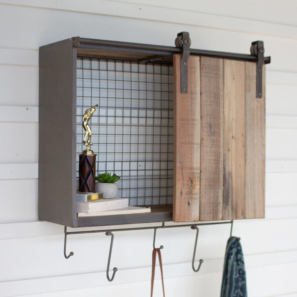 Kalalou Rectangle Recycled Wood And Metal Shelf