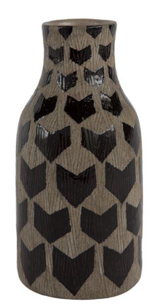 Gold Leaf Design Group Graphic Ceramic Bottle Vases - Set of 3