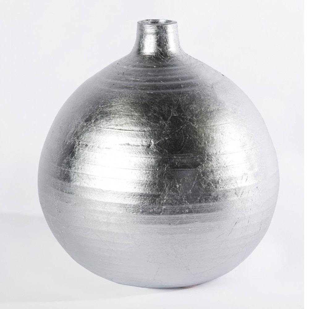 Gold Leaf Design Group Venus 11"H Silver Leafed Vase