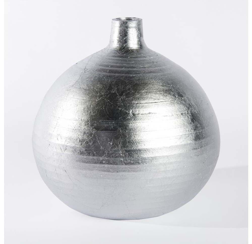 Gold Leaf Design Group Venus 12"H Silver Leafed Vase